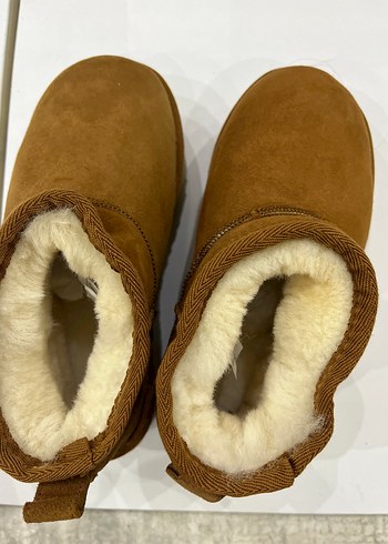 37 Beden ugg bot taba Süet Kürklü Dolgu Topuk