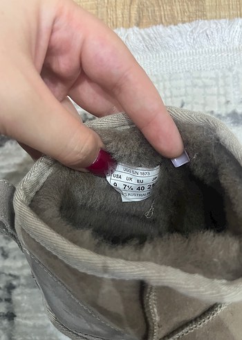 Ugg ugg bot Bej Süet Kadın Dolgu Topuk Bot Kürk
