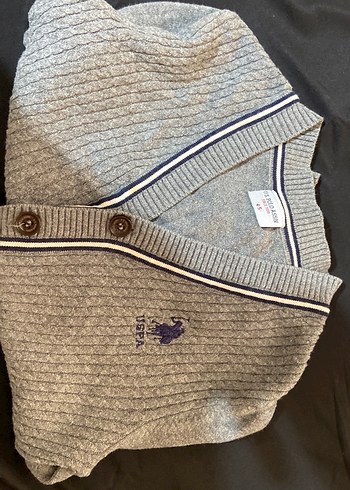 U.S Polo Assn. Gri V Yaka Triko Hirka
