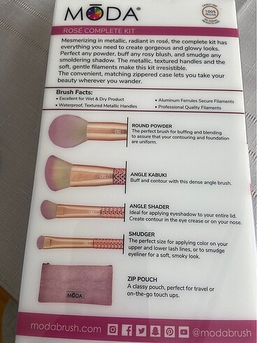 Revolution Moda beautiful bold brushes fırça takımı çantası ile beraber pem
