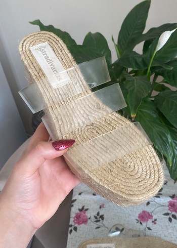 38 Beden Şeffaf Bantlı Jüt Sandalet