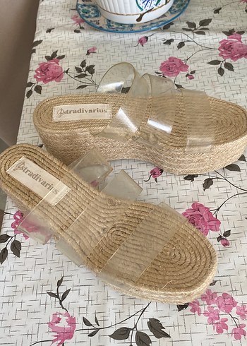 Stradivarius Şeffaf Bantlı Jüt Sandalet
