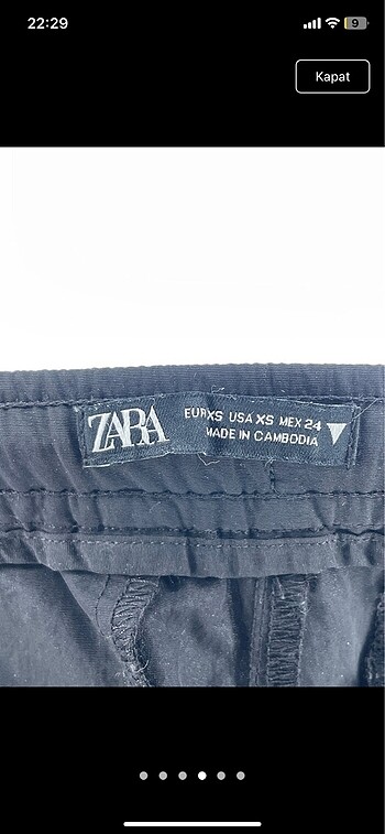xs Beden siyah Renk Zara pantolon