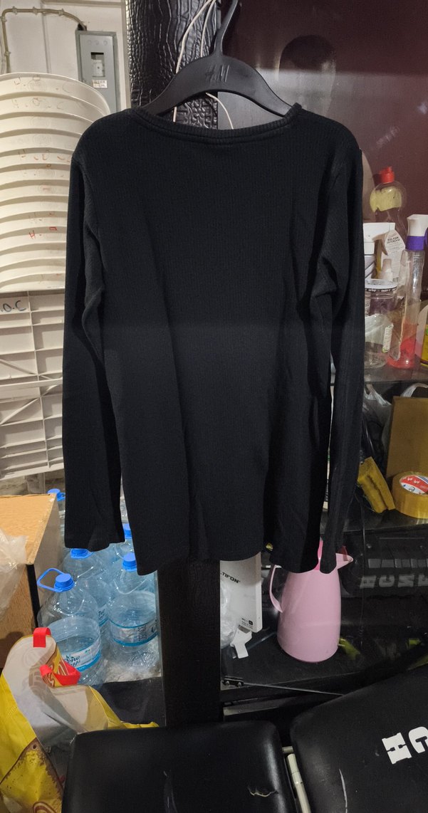 Siyah Salaş Kadın Uzun Kollu Triko - Görsel 3