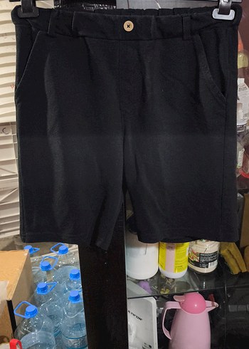 Erkek Siyah Mini Street Wear Şort