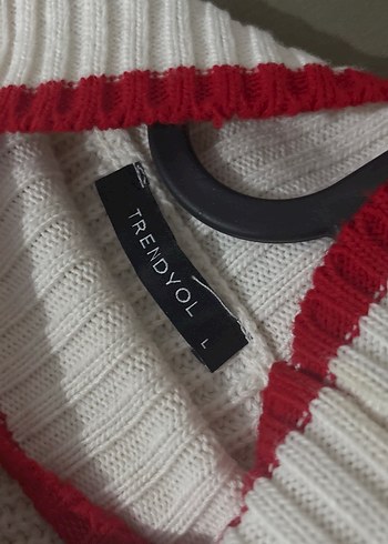 Çizgili Boğazlı Kadın Triko Kazak - Görsel 5