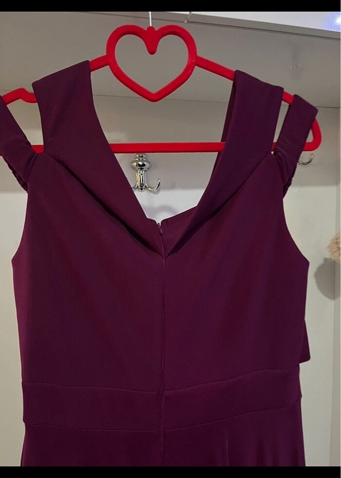 Mürdüm abiye elbise - Görsel 4