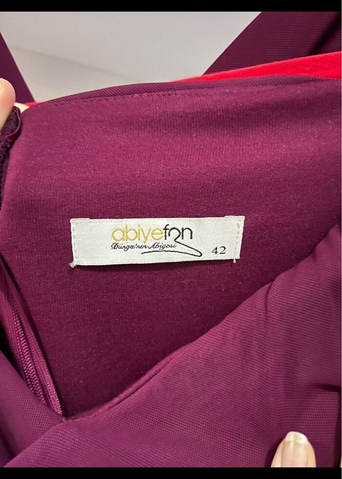 Mürdüm abiye elbise - Görsel 5