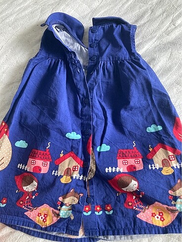 Kız elbise lacivert kırmızı başlıklı kız - Görsel 2