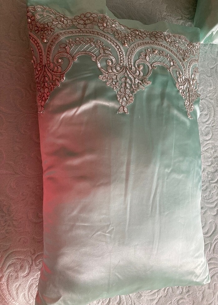 Güpürlü incili battaniye - Görsel 5