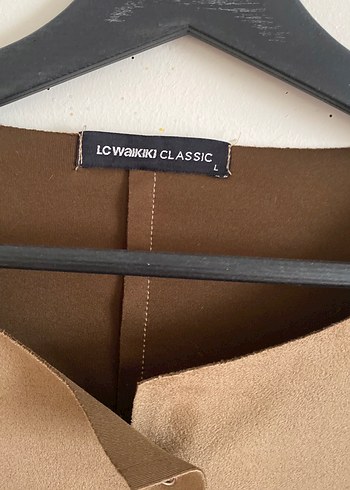 Bej Süet Kadın Midi Ceket - Görsel 3