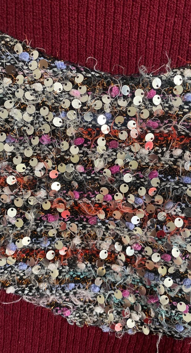 Bordo Uzun Triko Elbise - Görsel 5