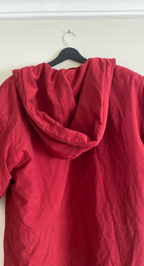 Bordo Nakışlı Midi Kadın Ceket - Görsel 4