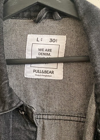 Düğmeli Gri Kadın Denim Ceket - Görsel 2