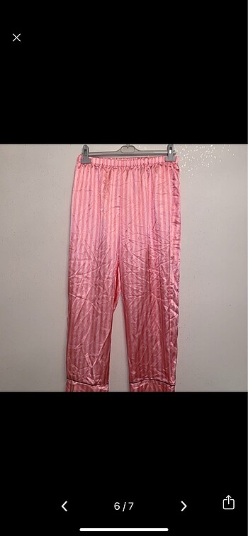 7 parça saten pijama - Görsel 5