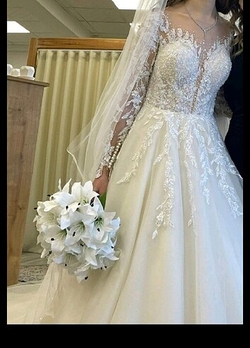 xs Beden beyaz Renk AYSİRA HELEN GELİNLİK