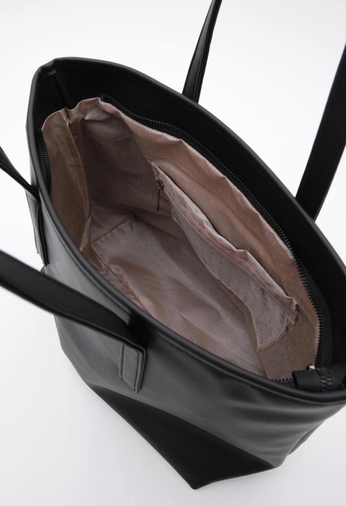 Siyah Deri Minimalist Kadın Omuz Çantası - Görsel 2