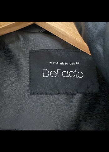 Defacto Siyah Deri Yelek