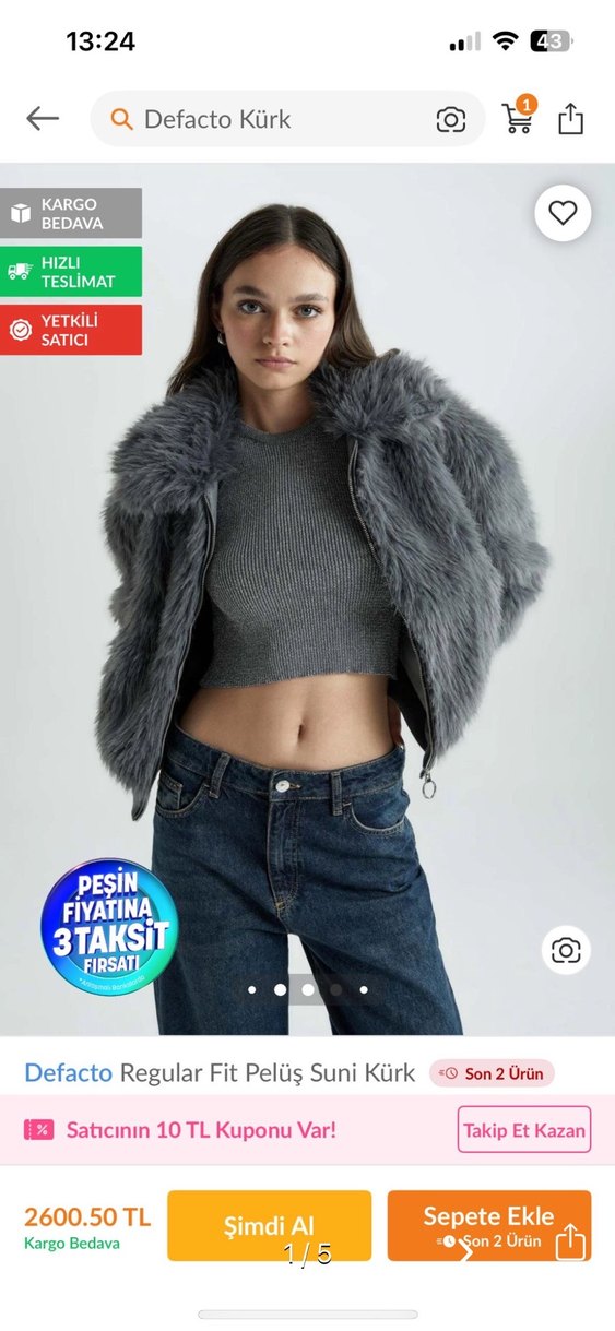 Defacto kürk - Görsel 2