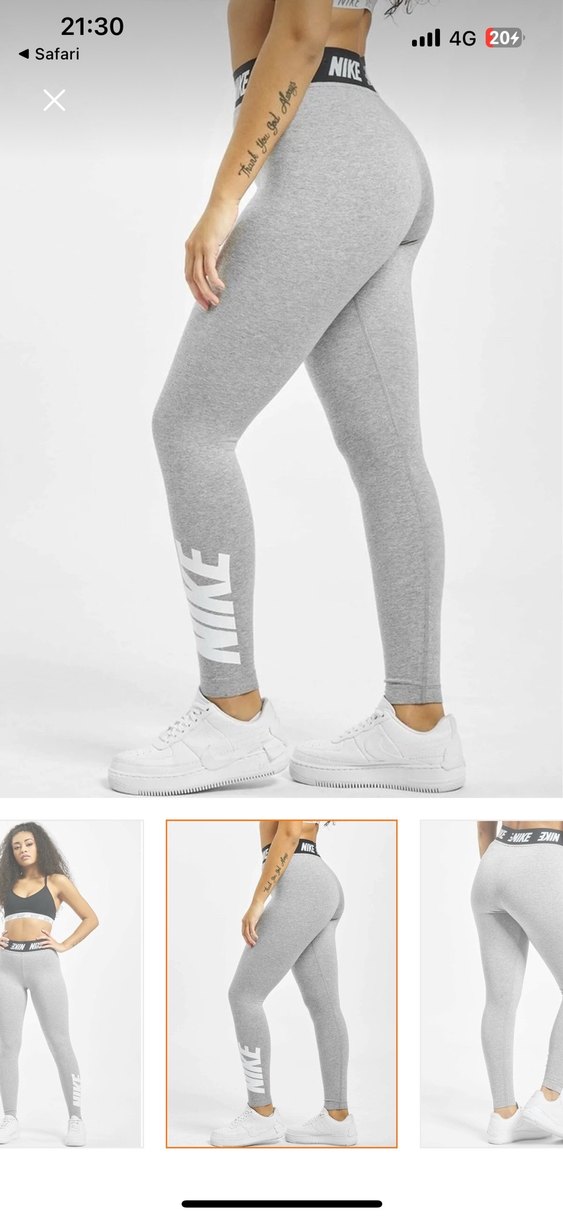 Gri Nike Spor Tayt - Görsel 2