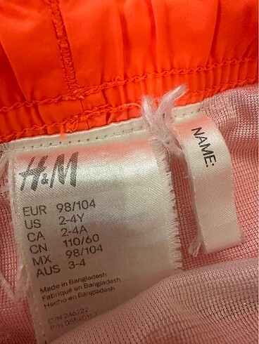  H&M marka erkek çocuk mayo