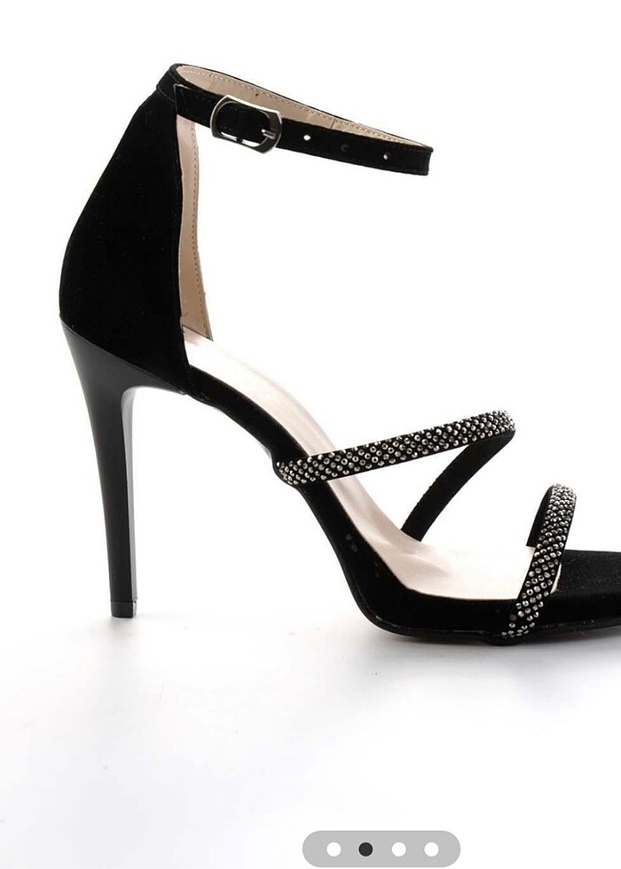 Bambi süet taşlı abiye ayakkabı - Görsel 2