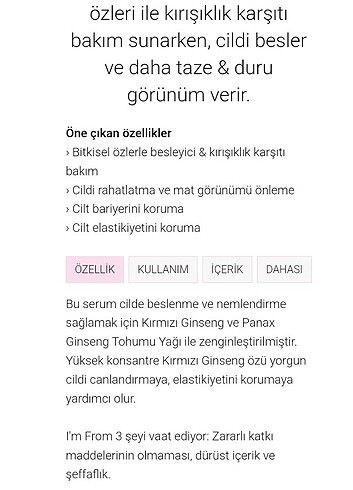 Beden By Wishtrend ginseng serum yaşlanma karşıtı 