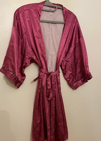 xl Beden Parlak fuşya sabahlık seti