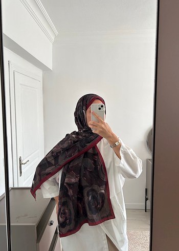 Retro Çiçek Desen Kraş Şal