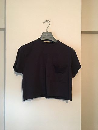 Lacivert crop t shirt