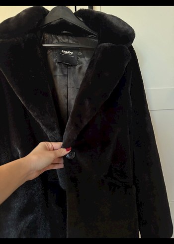 Pull and bear siyah kürk - Görsel 2