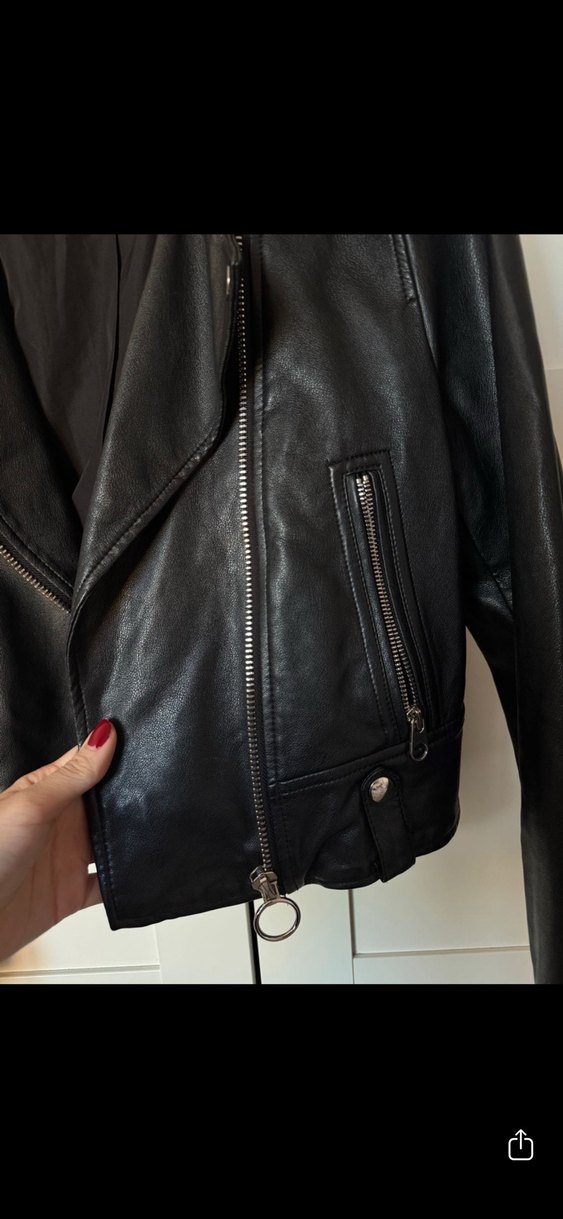 Bershka deri ceket - Görsel 3