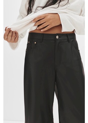 Pull and bear deri pantolon - Görsel 2