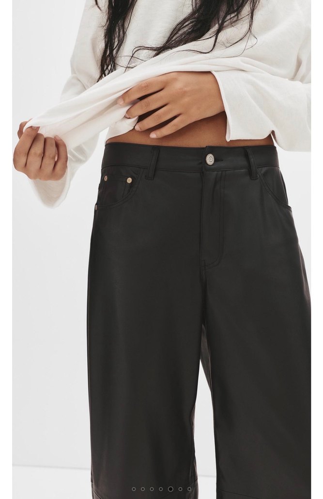 Pull and bear deri pantolon - Görsel 2