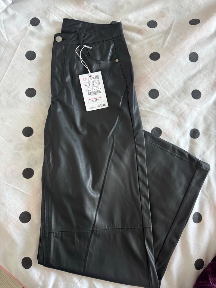 Pull and bear deri pantolon - Görsel 4