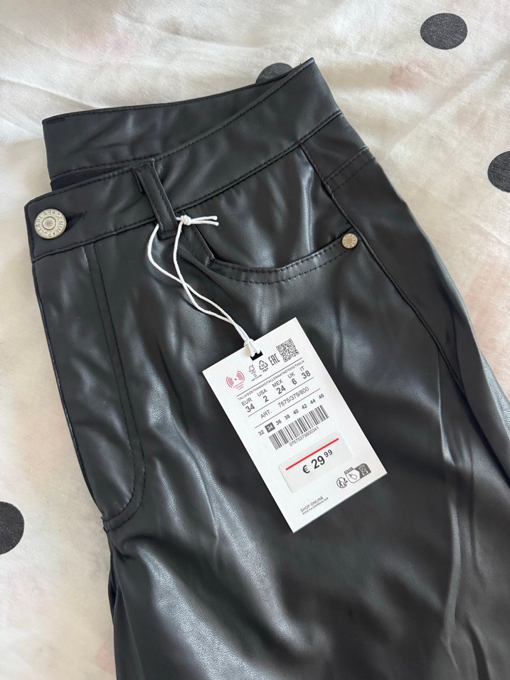 Pull and bear deri pantolon - Görsel 5