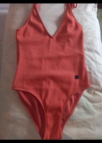 Turuncu Sırt Dekolteli Kadın Mayo - Görsel 6