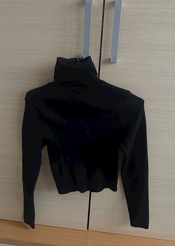 Zara  Siyah Boğazlı Triko Kazak - Görsel 3