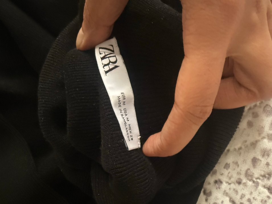 Zara  Siyah Boğazlı Triko Kazak - Görsel 2