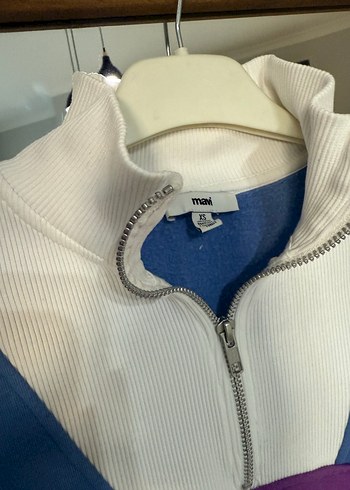 Renkli Fermuarlı Oversize Sweatshirt - Görsel 2