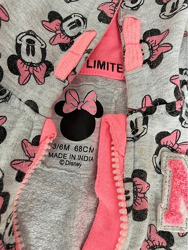 3-6 Ay Beden Disney tulum ve kapüşonlu takım