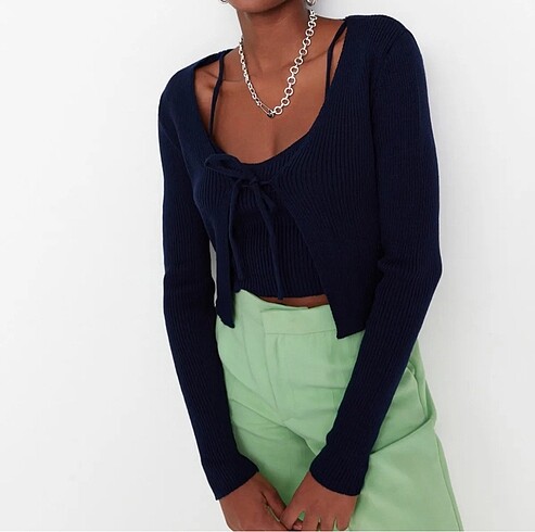 Trendyolmilla crop hırka takım