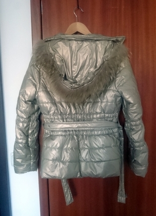 Mudo Parlak Kaz Tüyü Şişme Mont