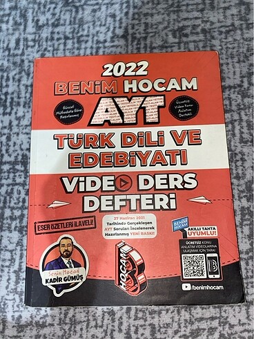 Benim hocam ayt edebiyat video ders defteri