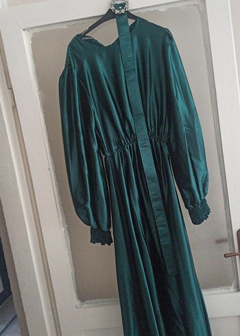 Uzun, Yüksek Yakalı, Kadın Elbise - Görsel 6