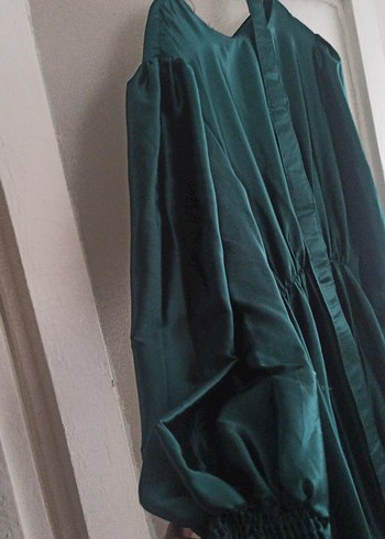 Uzun, Yüksek Yakalı, Kadın Elbise - Görsel 7