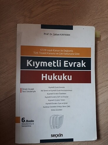 Kıymetli evrak hukuku 