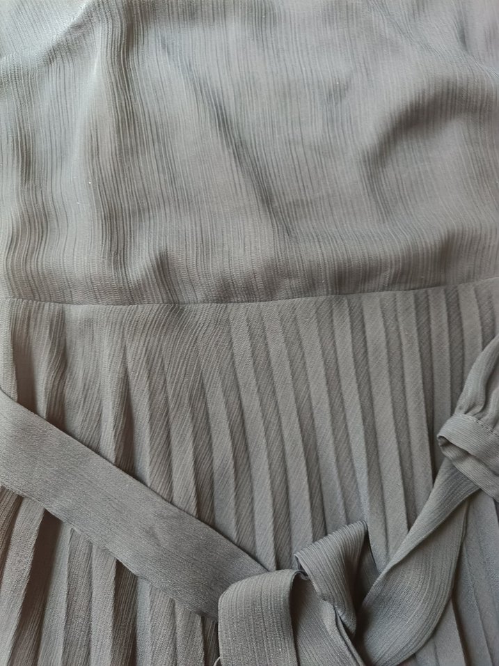 Uzun Pilili Siyah Kadın Elbise - Görsel 2