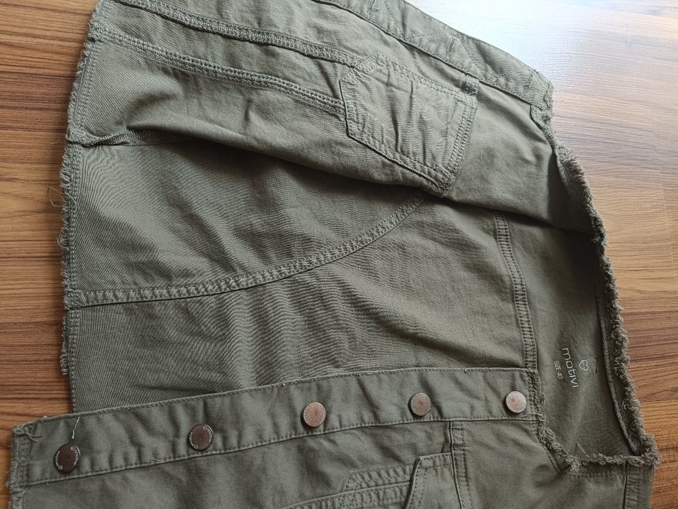 Düğmeli, Salaş Kesim Kadın Keten Ceket - Görsel 3