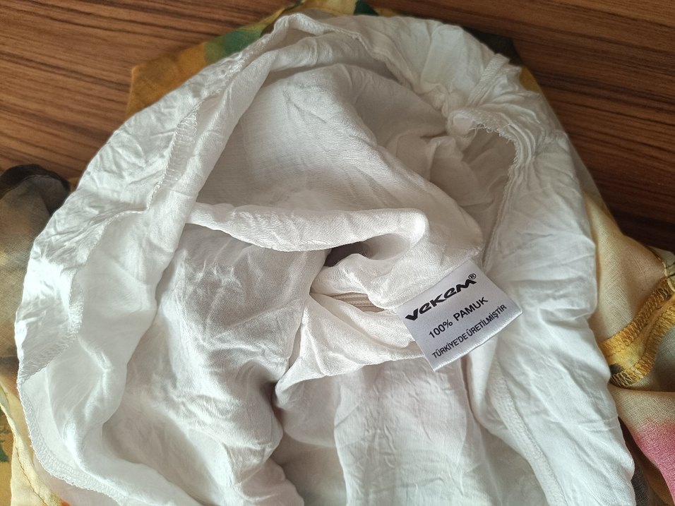 Bohem Çok Renkli keten elbise - Görsel 3